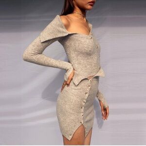 Ruve Selva Knit Skirt and Cardigan Set